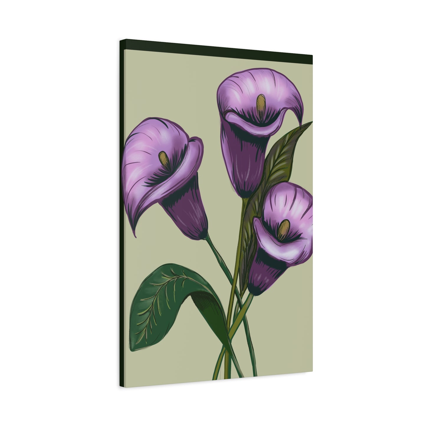 Copy of Matte Canvas, Stretched, 1.25" Purple Flowers