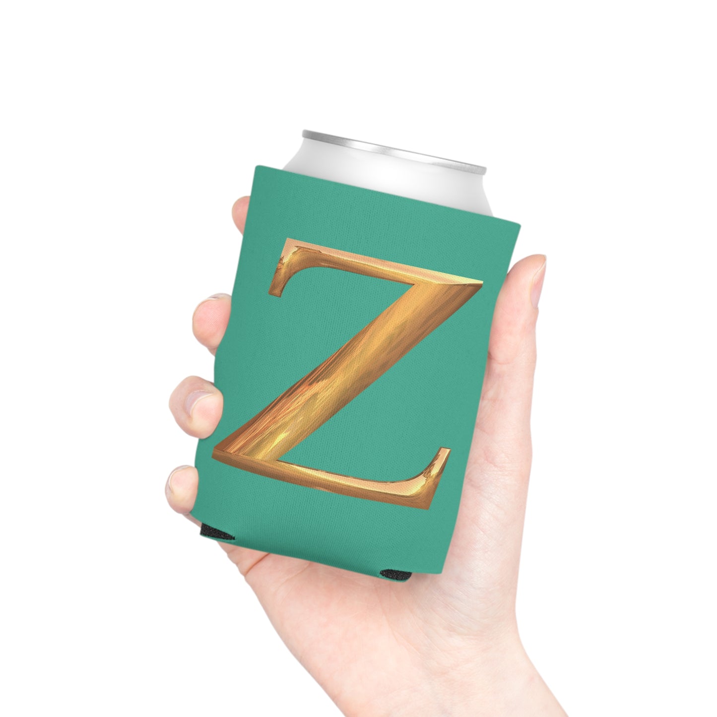 Personalized Monogram "Z"  Can Cooler - Stylish Drink Holder for Parties, Weddings, Beach Days, Summer Gatherings, Gifts