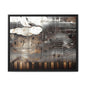 Framed Music Notes Canvas Print — Abstract Vintage Piano & Sheet Music Wall Art