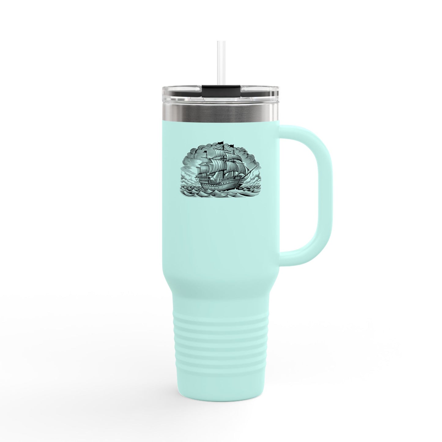 Vintage Nautical Insulated Travel Mug, 40oz | Durable Shipping Mug, Gifts for Sailors, Personalized Travel Cup, Summer Adventure Mug, [...]