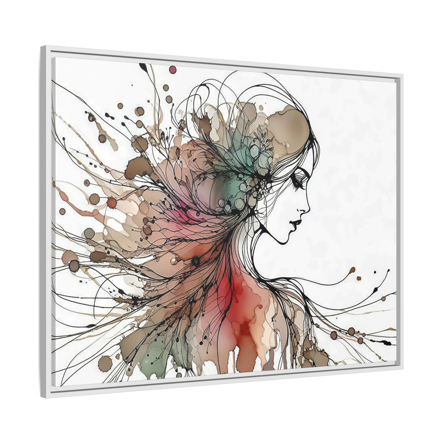 Matte Canvas, Framed (Multi-color) - Girl Whispers