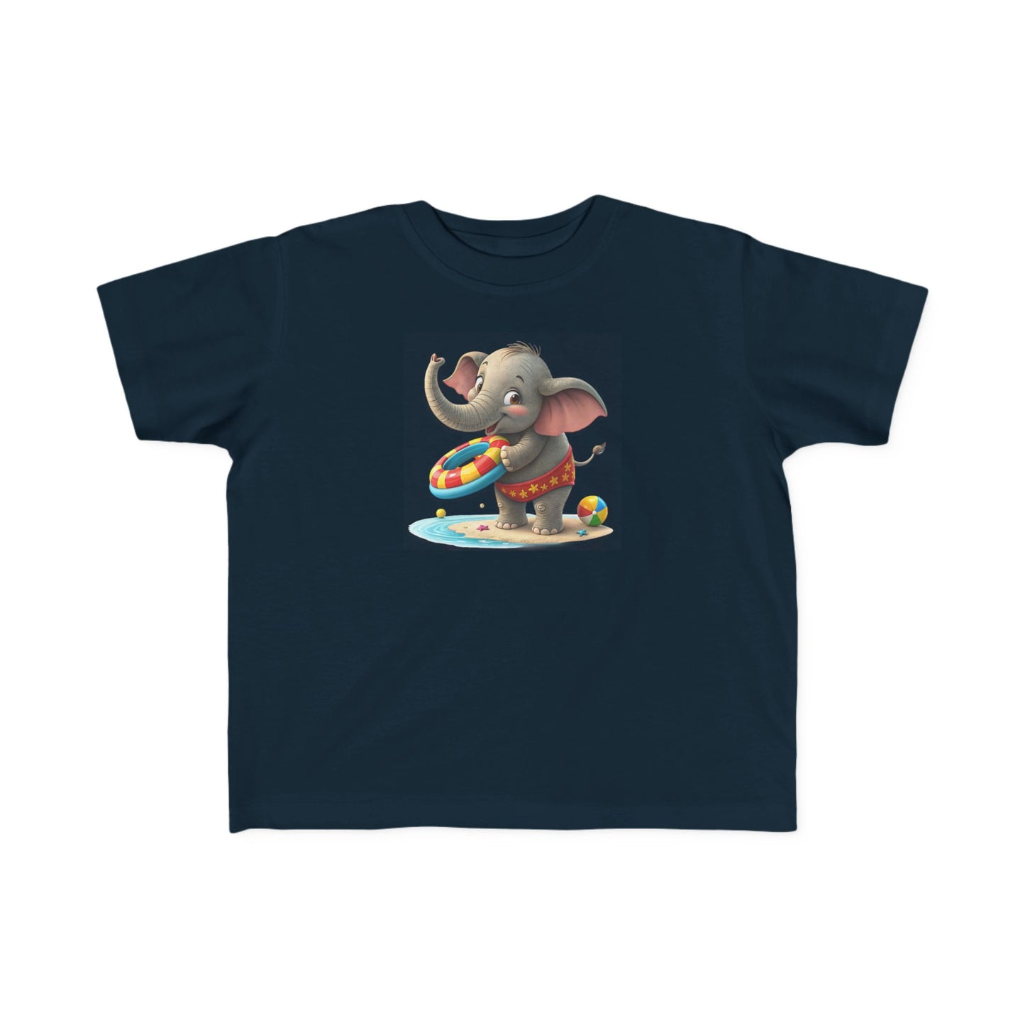 Cute Elephant Toddler Tee, Fun Summer Shirt, Kids Beachwear, Adorable Gift for Ages 2-5, Playful Animal Apparel