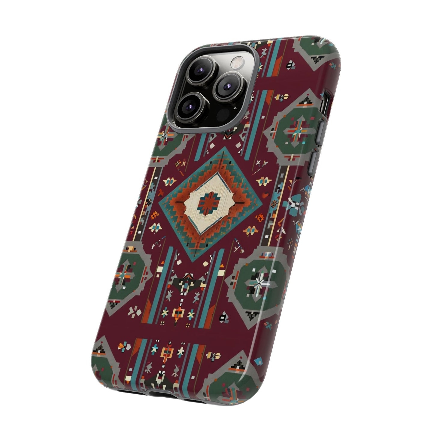 Tribal Pattern Phone Case - Boho Chic, Tough Durable Cover, Stylish Tech Accessory, Gift for Him/Her, Festival Essentials