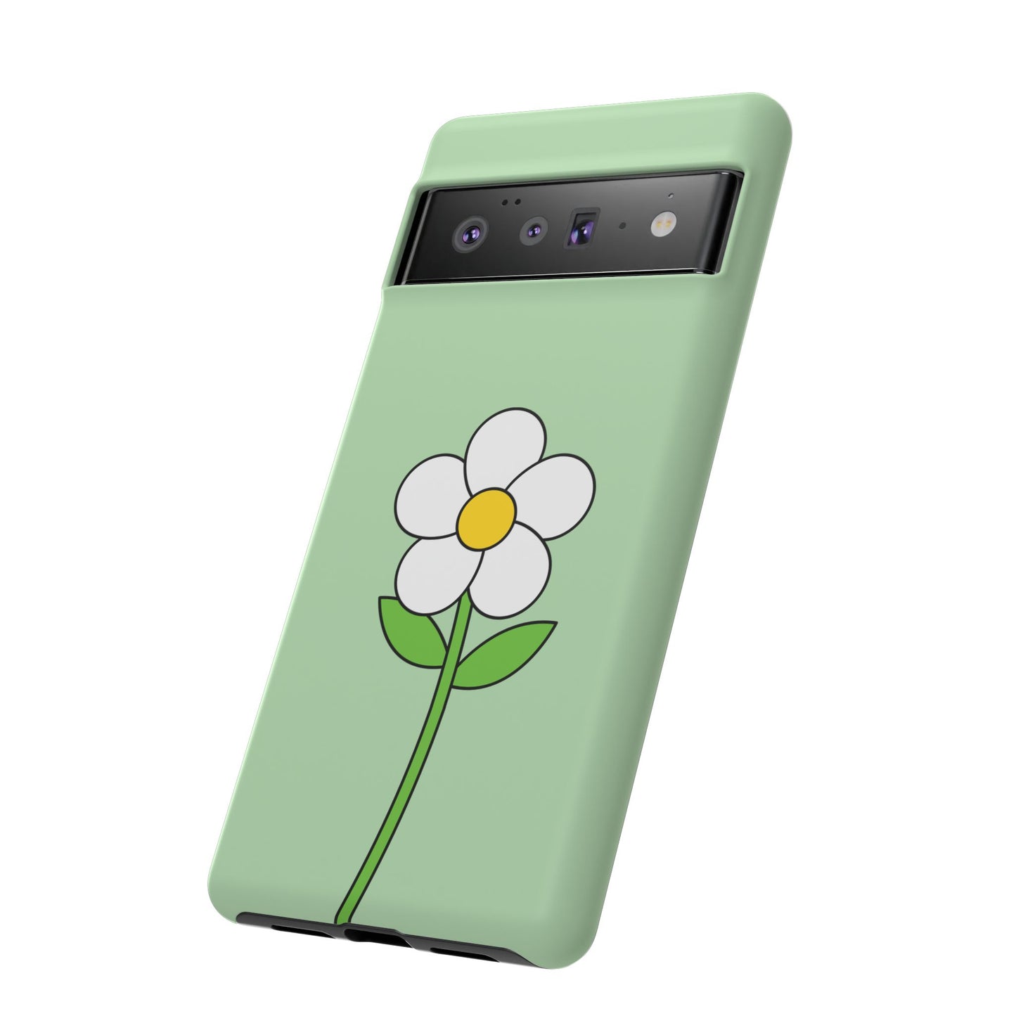 Floral Phone Case - Tough Cases for Nature Lovers, Cute Green Flower Design, iPhone Cover, Gift for Her, Spring Accessories