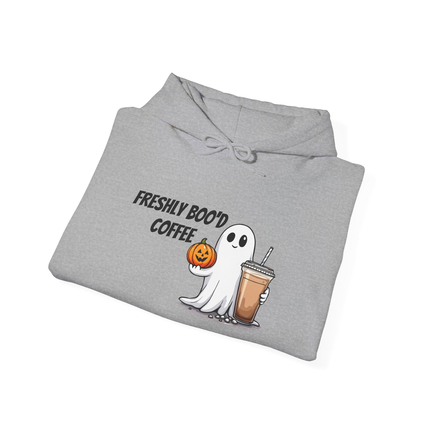 Ghostly Coffee Unisex Hoodie, Halloween Sweatshirt, Cute Fall Apparel, Cozy Casual Wear, Gift for Coffee Lovers, Fun Spooky Style