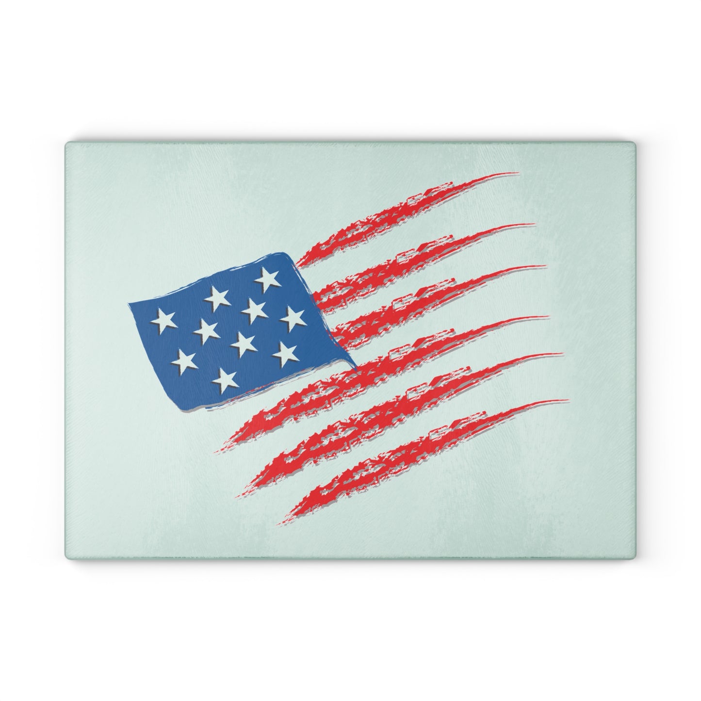 Patriotic Glass Cutting Board with American Flag Design, American Flag Kitchen Decor, BBQ Gift, Memorial Day, Independence Day, Unique [...]