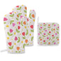 Oven Mitts & Pot Holder Set of 3 Tulips