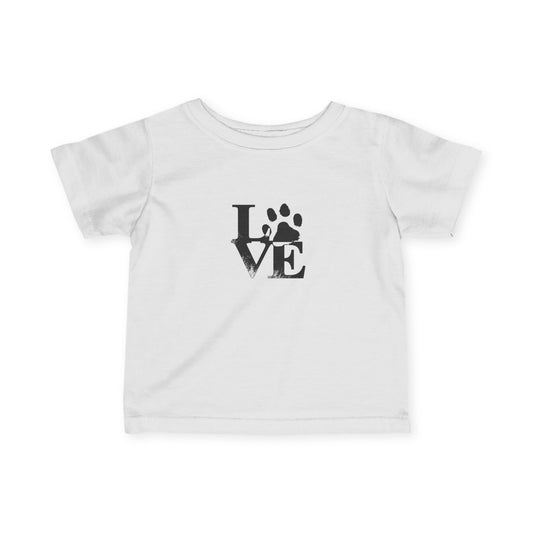 Cute Infant Love Tee, Baby Love Shirt, Toddler T-Shirt, Pet Lover Gift, Baby Shower Gift, Kids Graphic Tee