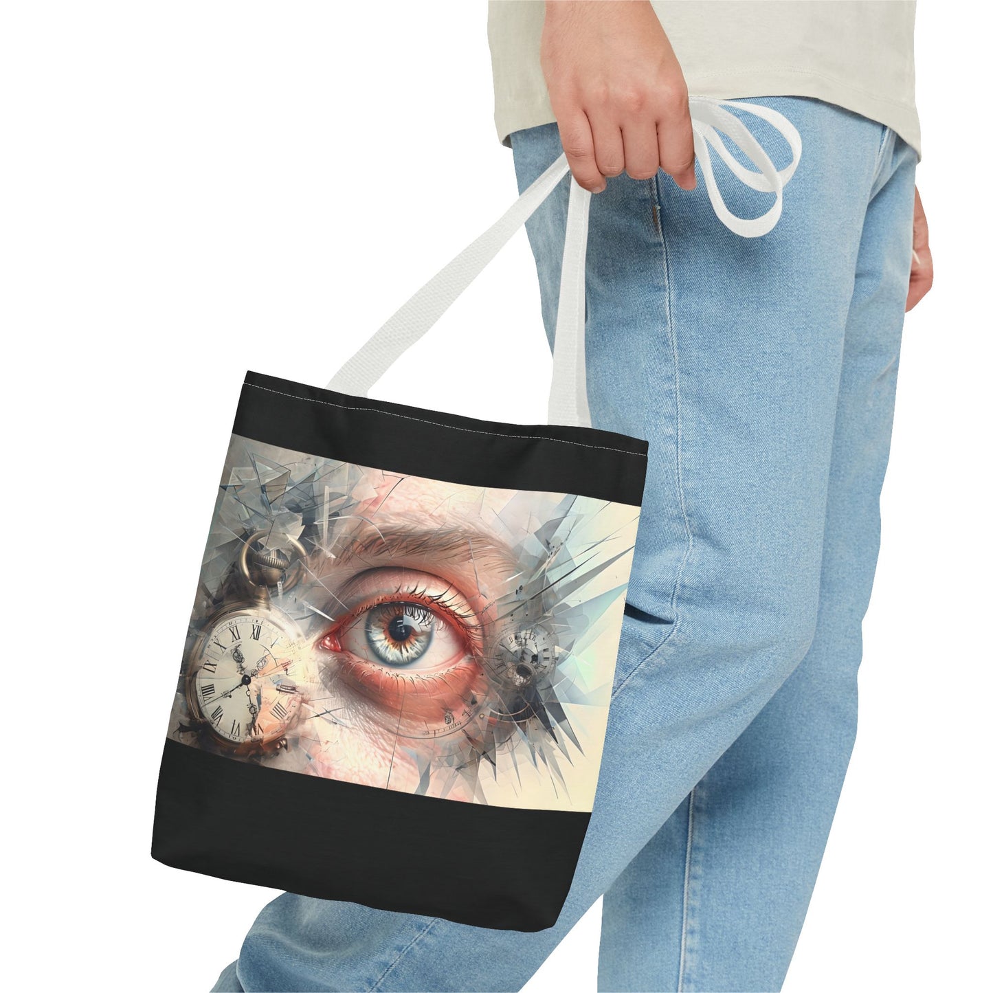 Unique Art Tote Bag - Eye of Time Design