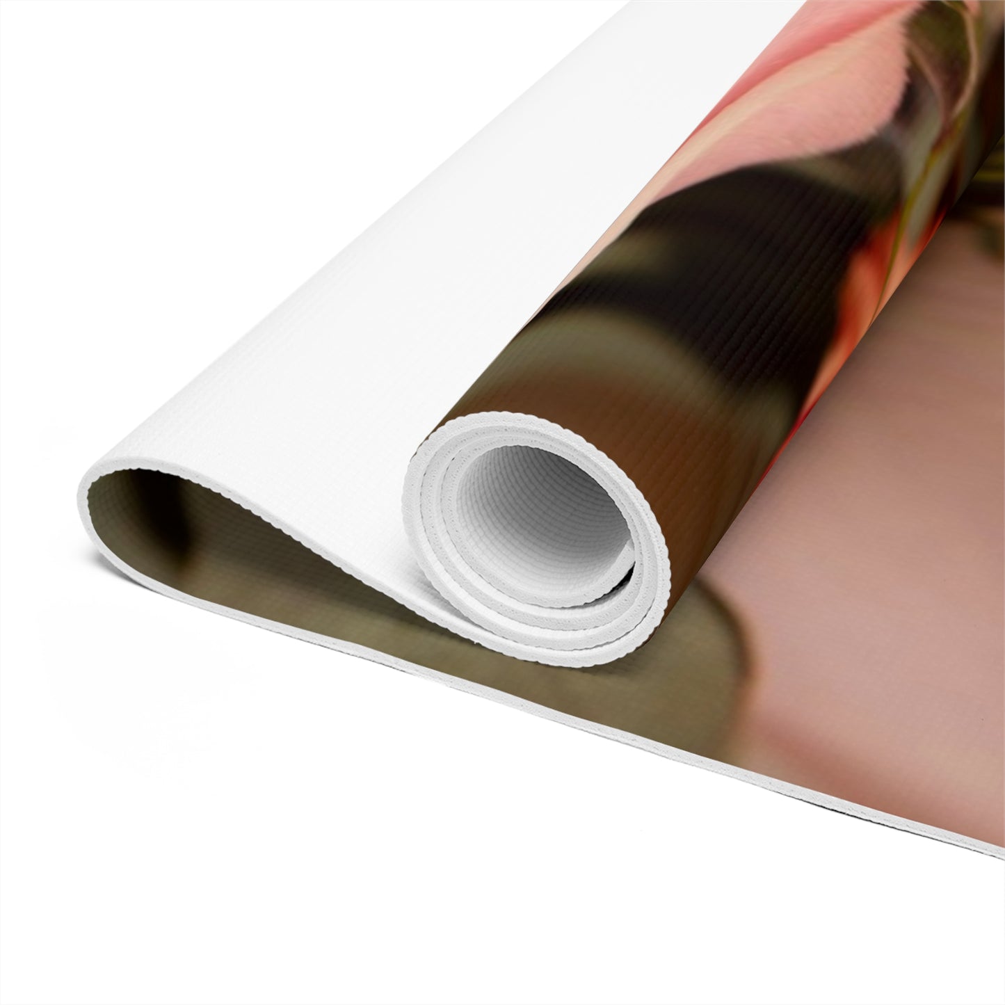 Floral Foam Yoga Mat — Pink Rose & Carnation Print Yoga Mat