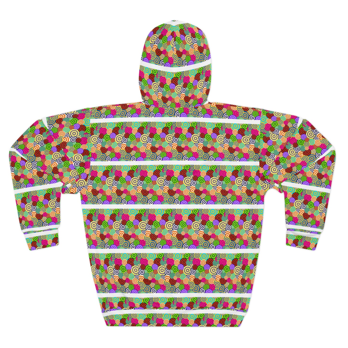 Colorful AOP Pullover Hoodie, Cozy Unisex Hoodie, Casual Streetwear, Perfect for Festivals, Gifts for All Occasions, Bright and Fun Fashion