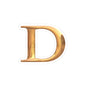 Stylish Gold Letter 'D' Kiss-Cut Sticker, Personalized Decal, Laptop Sticker, Custom Monogram, Perfect for Gifts