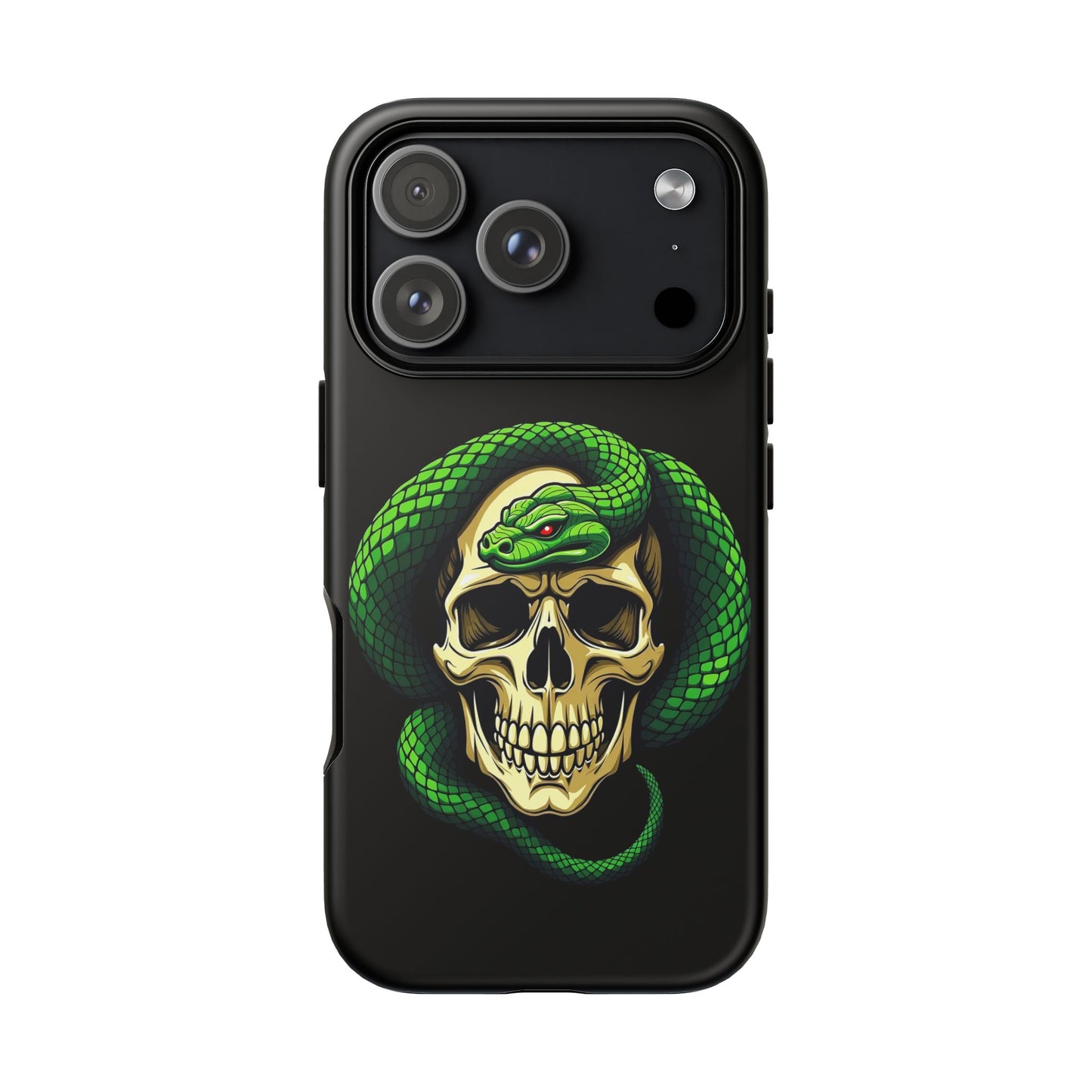 Skull & Snake Phone Case | Tough Cases, Protective Cover, Edgy Phone Accessories, Gothic Gift, Halloween Decor