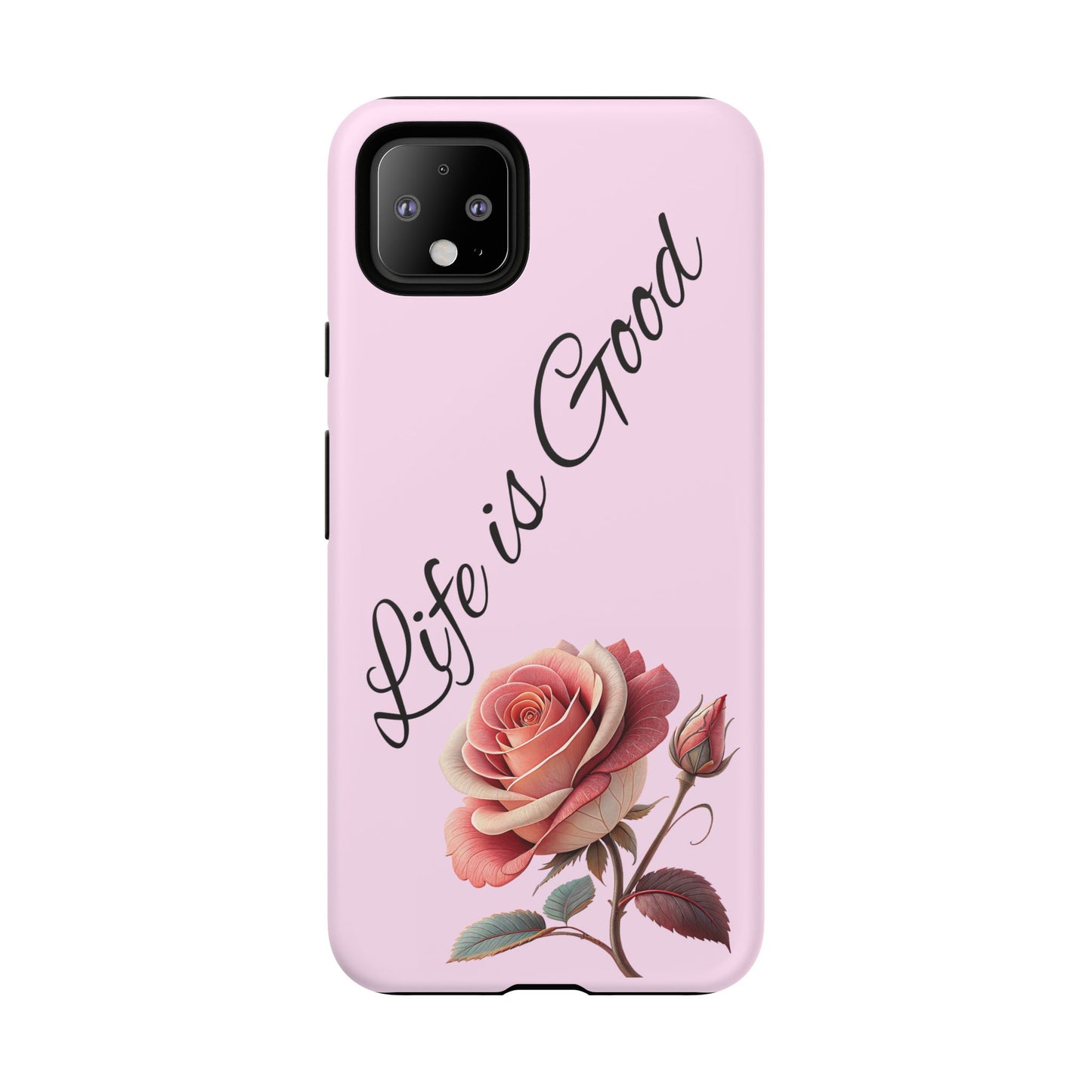 Roses & Positivity Phone Case - Floral Design, Life is Good, Tough Cases for Everyday Wear, Gift for Friends, Mother's Day, Spring [...]