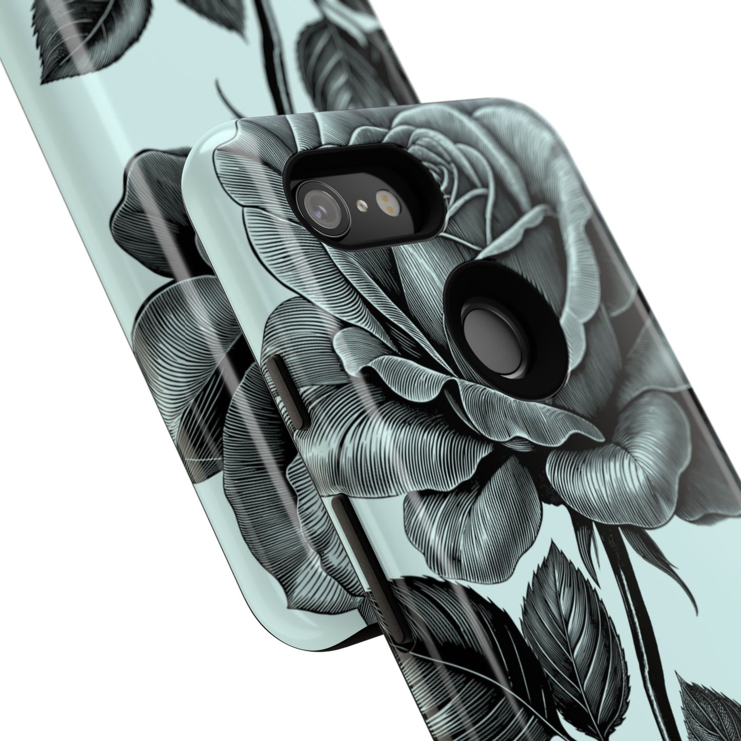 Elegant Floral Phone Case, Tough Cases for iPhones, Black Rose Design, Gift for Her, Stylish Phone Cover, Birthday Gifts