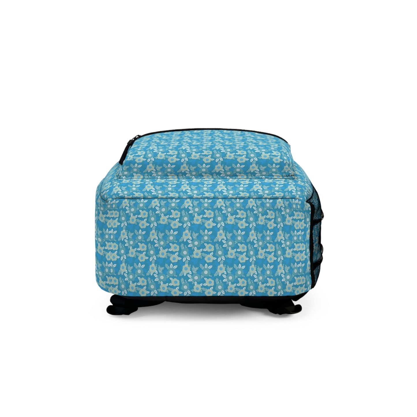 Blue Patterned Backpack, Casual Backpack, School Bag, Travel Backpack, Everyday Use, Gift for Students