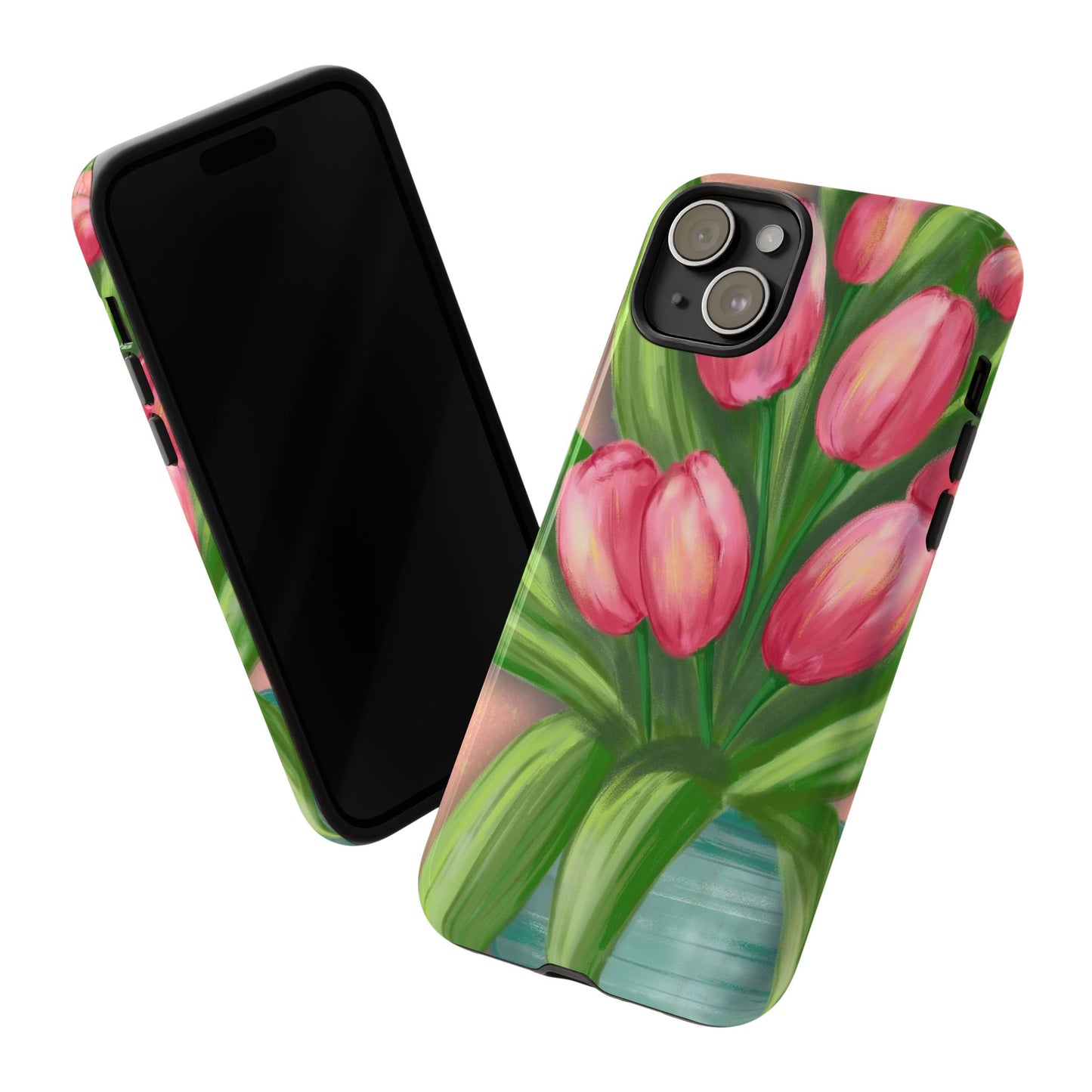 Floral Phone Case with Vibrant Tulips - Tough Cases for Garden Lovers, Spring Gifts, Nature Enthusiasts, Unique Gadget Accessories, [...]