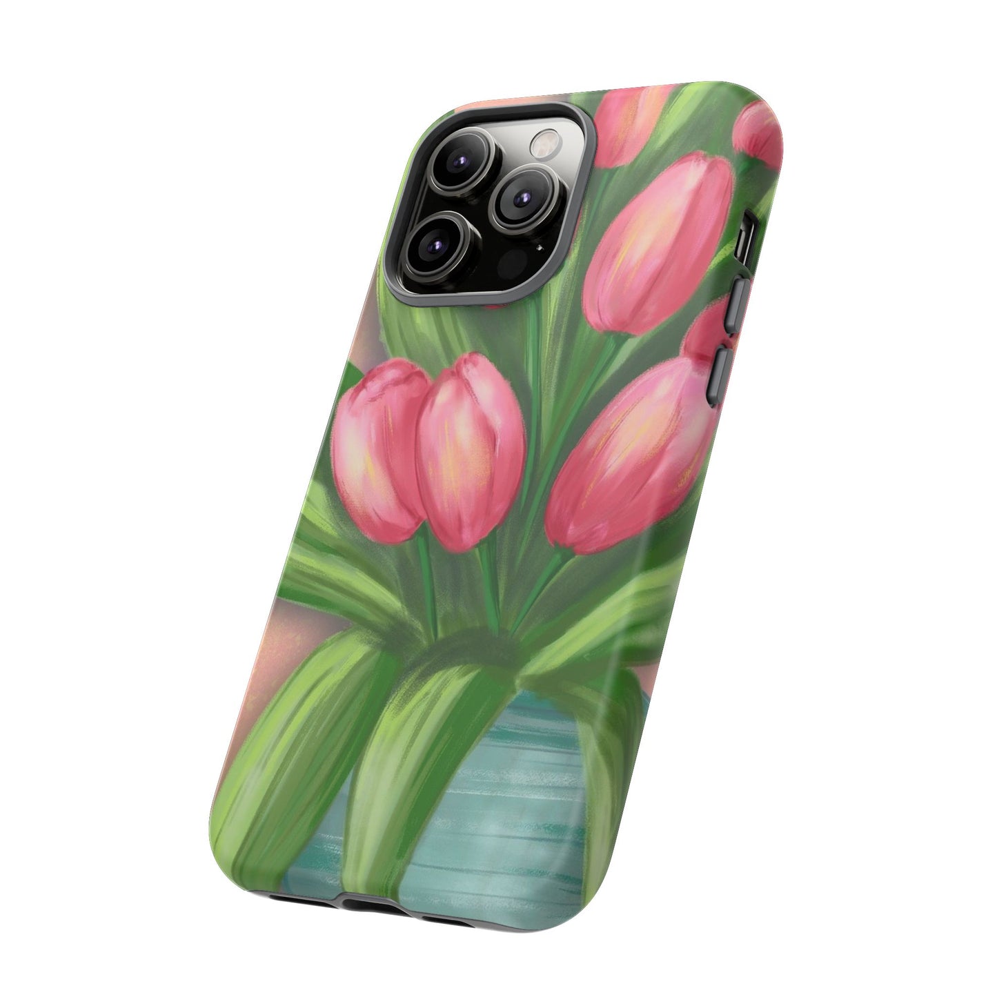 Floral Phone Case with Vibrant Tulips - Tough Cases for Garden Lovers, Spring Gifts, Nature Enthusiasts, Unique Gadget Accessories, [...]