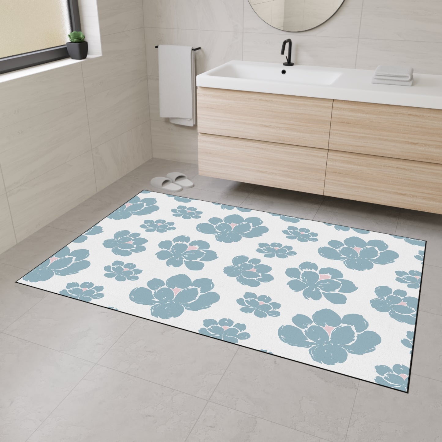 Floral Heavy Duty Floor Mat - Durable Entrance Rug, Non-Slip, Home Decor, Kitchen Textile, Gifts for Housewarming