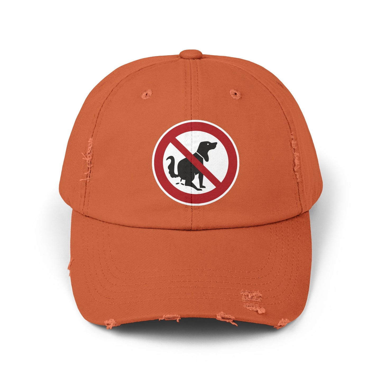 Unisex Distressed Cap with No Dogs Allowed Design | Casual Wear, Dog Owners Gift, Trendy Cap for Pet Lovers, Outdoor Style