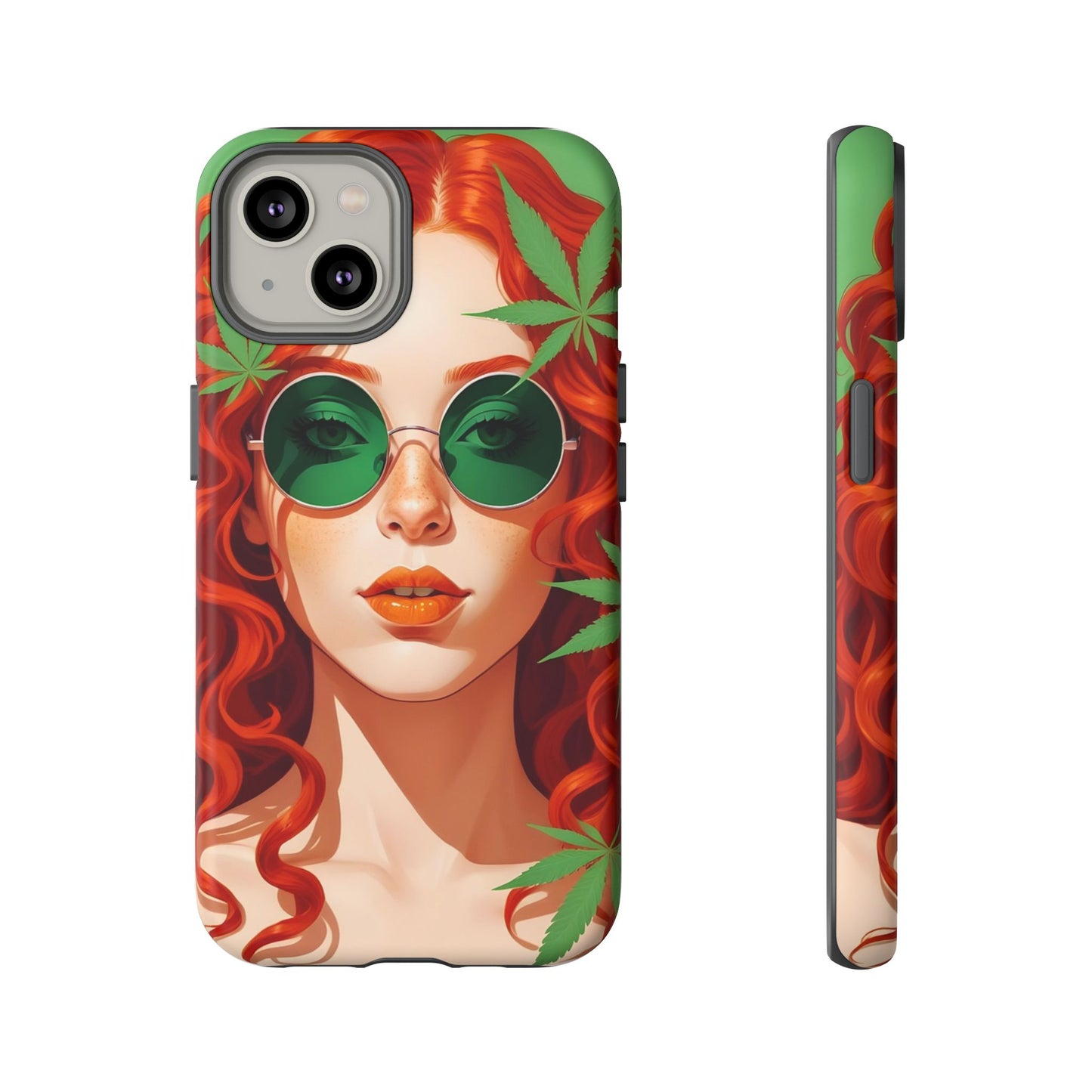 Vibrant Phone Case with Retro Greenery Design, Trendy Case for Casual Look, Gift for Her, Summer Vibes, Unique Phone Accessory