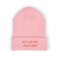 Hunting Enthusiast Beanie - "Just a Girl Who Loves to Hunt" Embroidered Cuffed Beanie
