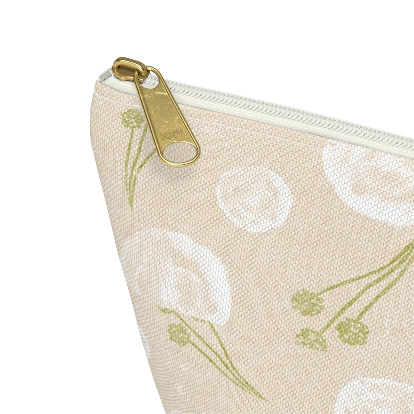 Floral Accessory Pouch, Makeup Bag, Travel Organizer, Gift for Her, Greenery Design, Cosmetic Case, Cute Storage