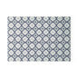 Geometric Slate Glass Cutting Board — Navy Diamond Tile Pattern