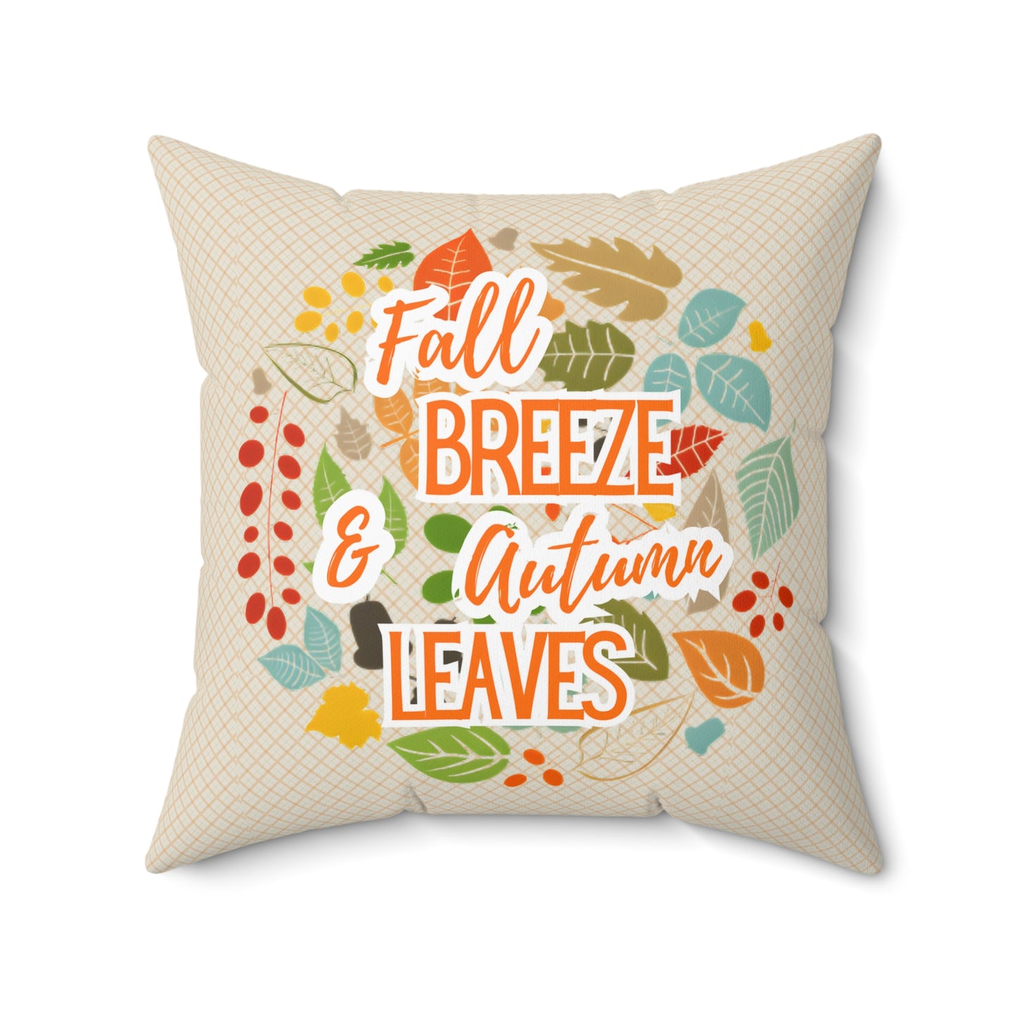 Autumn Throw Pillow - Fall Breeze & Autumn Leaves Decor, Cozy Home Accent, Seasonal Cushion, Thanksgiving Gift, Rustic Decor