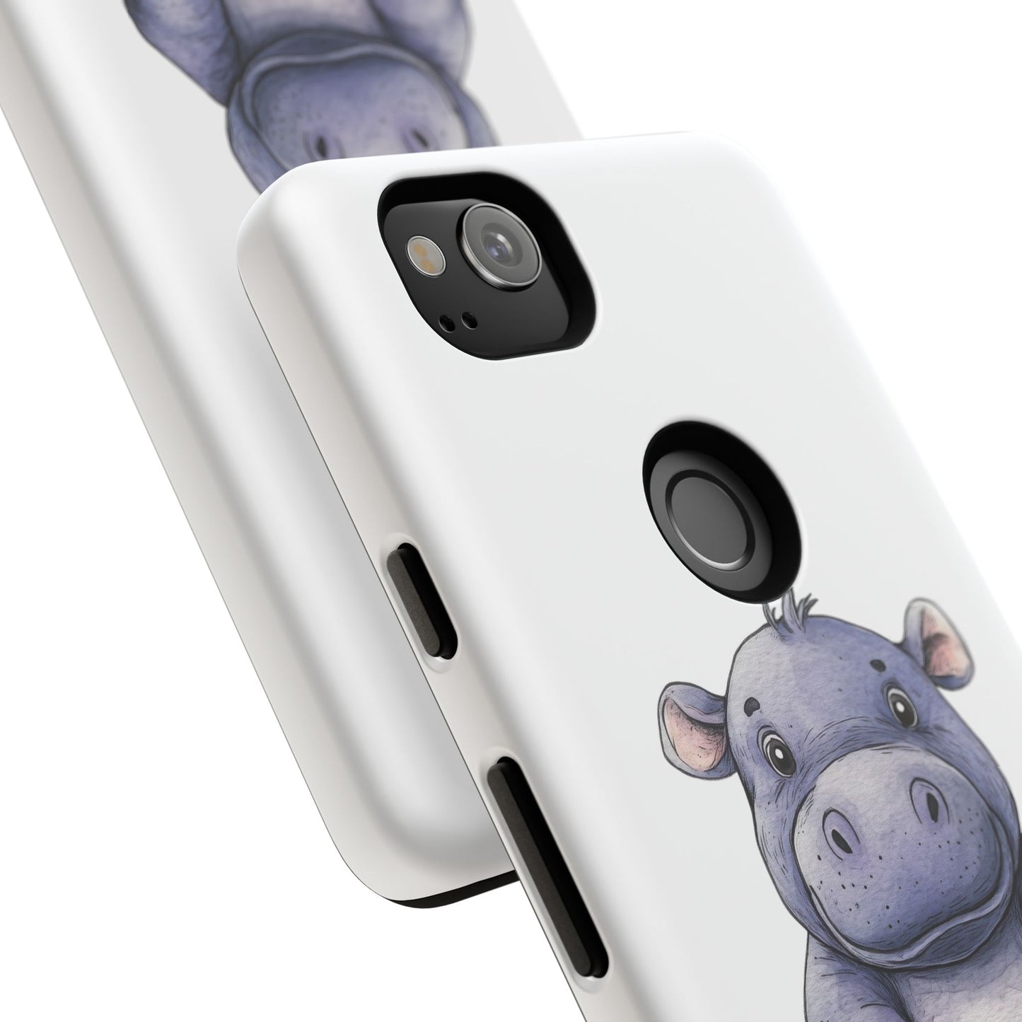 Cute Hippo Phone Case, Unique Tough Cases, Animal Lover Gift, Cute Animal Design, Baby Animal Phone Accessory