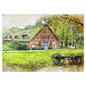 Rustic Scene Jigsaw Puzzle, Cozy Family Game, Art Puzzle with Tin, Nature Lover Gift, Home Décor Puzzle