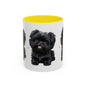 Cute Pug Accent Coffee Mug, Pet Lover Gift, Coffee Cup, Dog Mom Mug, Black Dog Ceramic Mug