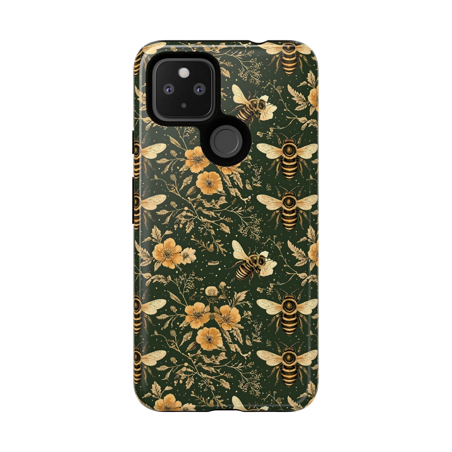 Nature-Inspired Phone Case, Tough Cases for Nature Lovers, Floral Bee Design, Eco-Friendly Gift, Summer Vibes, Trendy Phone Accessory,