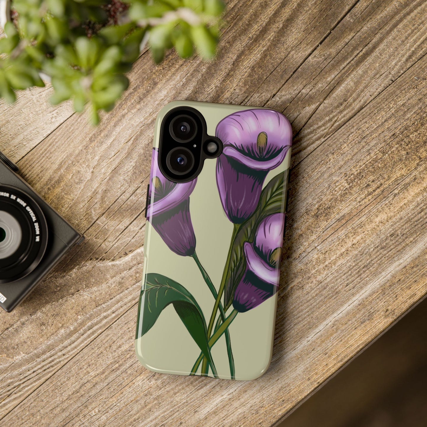 Floral Phone Case - Tough Cases, Purple Flower Design, Cell Phone Accessories, Gift for Her, Nature Lover Essentials