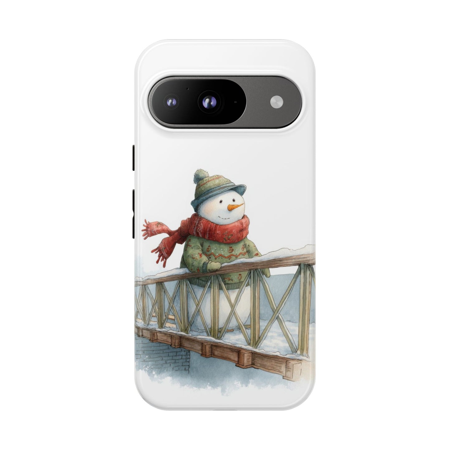 Snowman Phone Case – Winter Holiday Gift, Cute Snowman Design, Winter Accessories, Protective Phone Case, Unique Christmas Present
