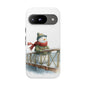 Snowman Phone Case – Winter Holiday Gift, Cute Snowman Design, Winter Accessories, Protective Phone Case, Unique Christmas Present