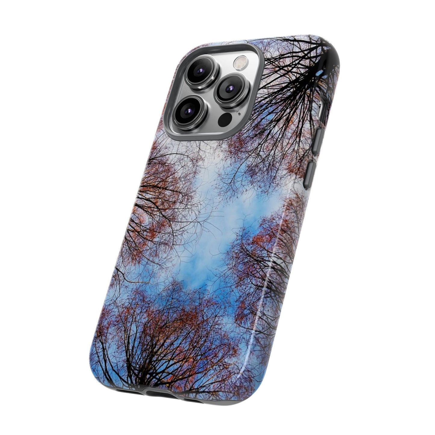 Skyward Trees Phone Case — Nature Forest Canopy Protective Tough Case