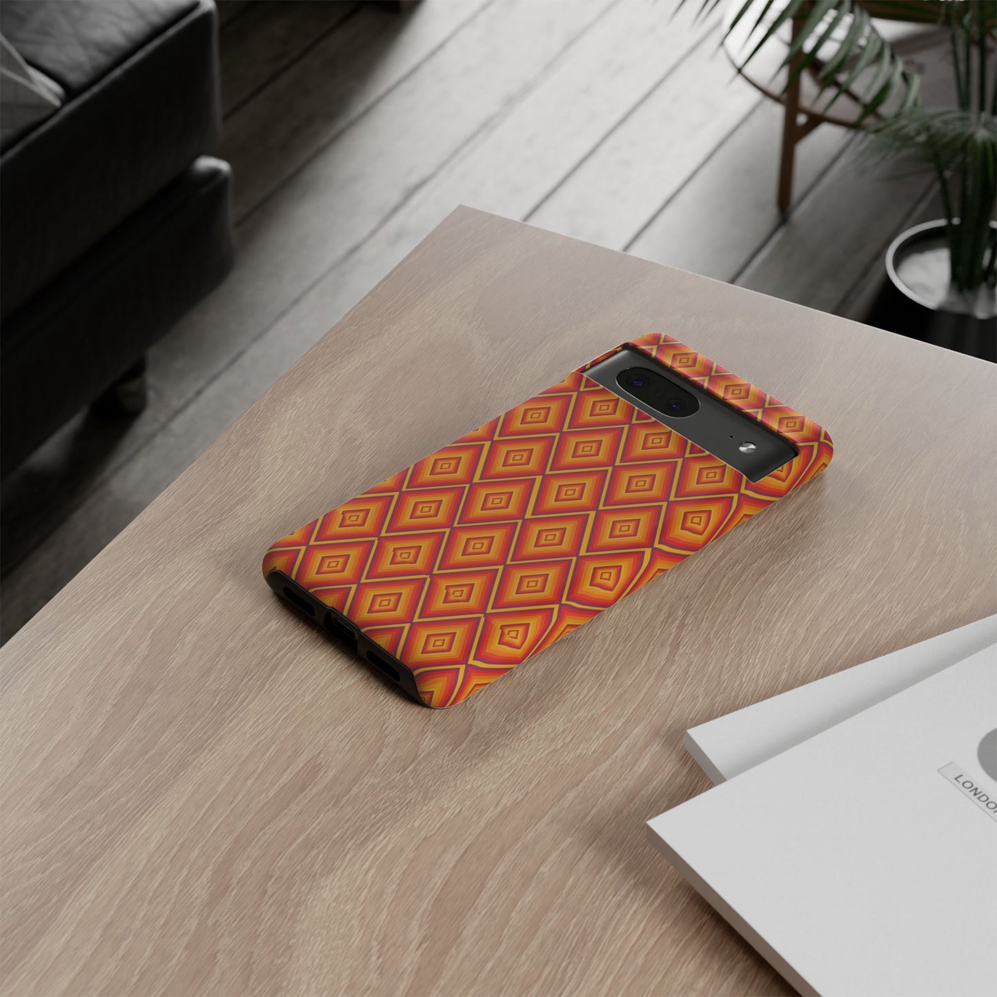 Geometric Phone Case, Tough Cases for Protection, Stylish Smartphone Cover, Vibrant Patterned Phone Accessory, Unique Gift Idea, [...]