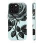 Elegant Floral Phone Case, Tough Cases for iPhones, Black Rose Design, Gift for Her, Stylish Phone Cover, Birthday Gifts