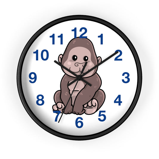Cute Gorilla Wall Clock - Kid's Room Decor, Playroom Wall Art