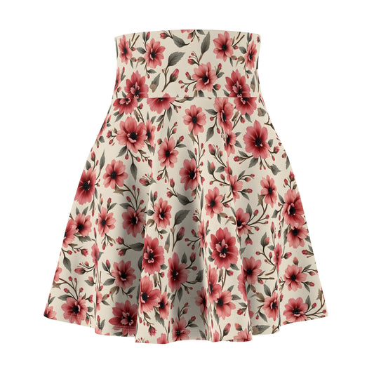 Floral Women's Skater Skirt, Summer Skirt, Girly Floral Dress, Casual Outfit, Spring Fashion, Boutique Style