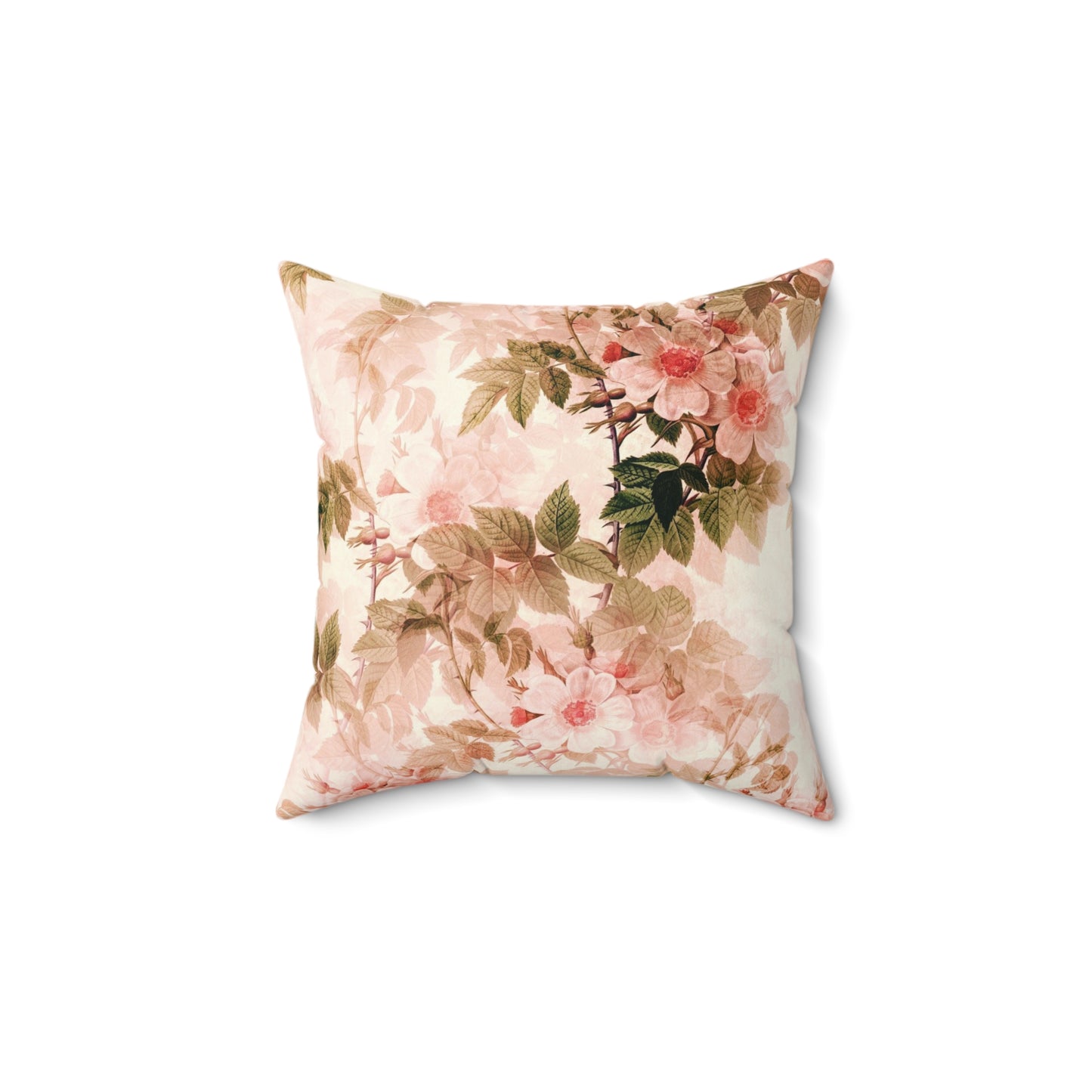 Floral Faux Suede Pillow, Decorative Cushion, Boho Home Decor, Throw Pillow for Living Room, Couch Pillow, Mother's Day Gift