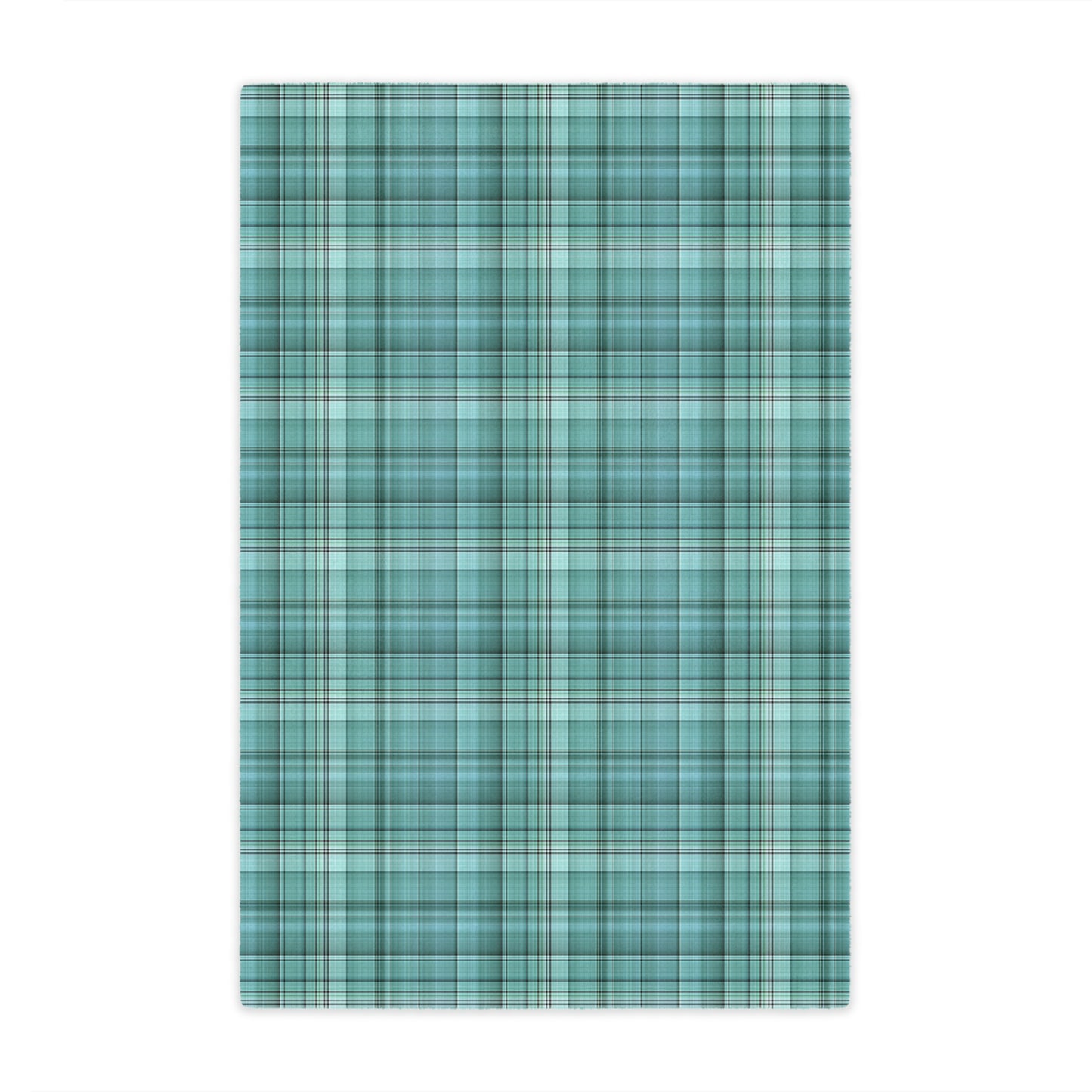 Teal Plaid Minky Blanket — Soft Cozy Plaid Throw for Home, Travel & Gifts