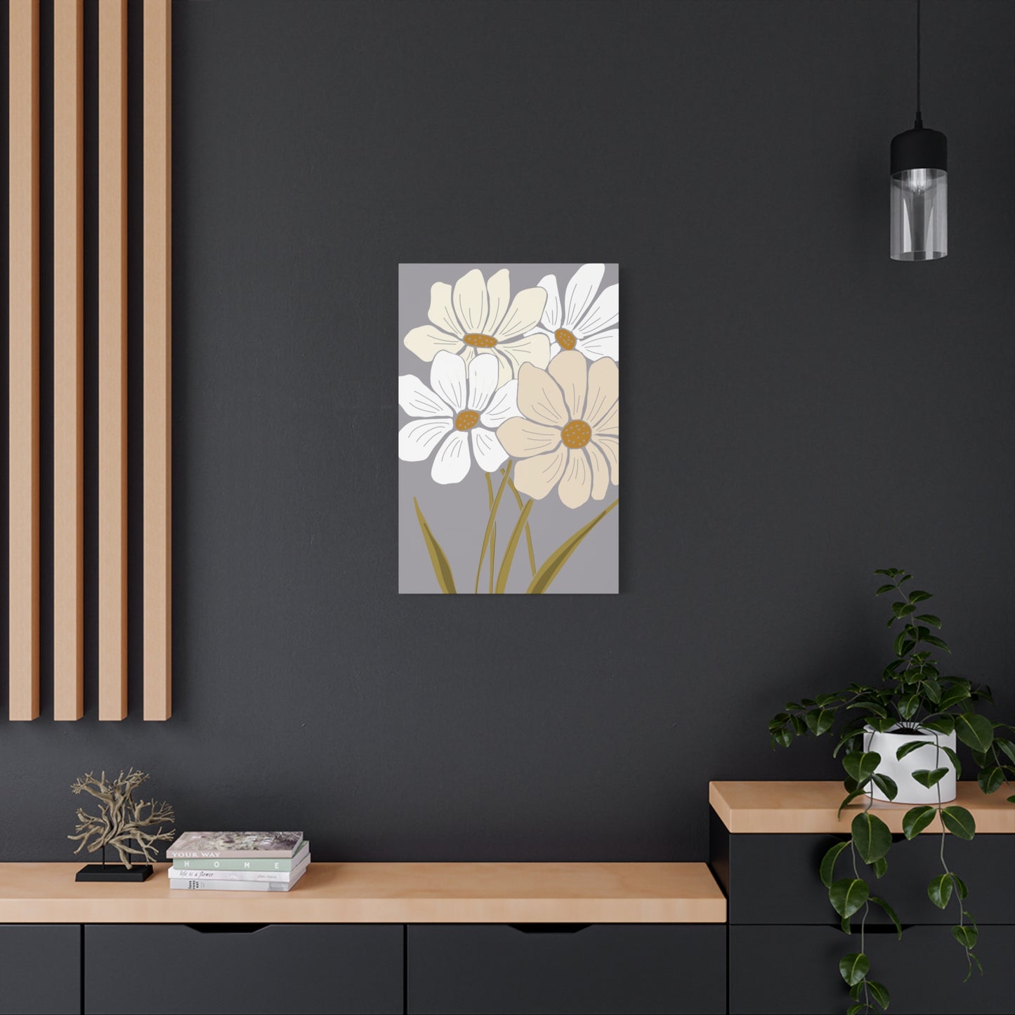 Copy of Copy of Matte Canvas, Stretched, 1.25" Tulips Pink and Purple Flowers