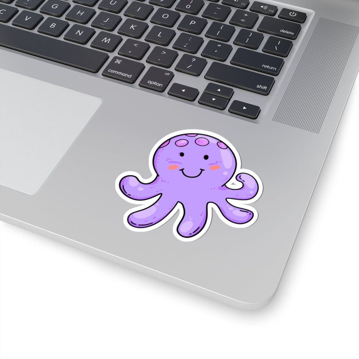 Cute Purple Octopus Kiss-Cut Stickers - Adorable Laptop Decor, Fun Party Favors,