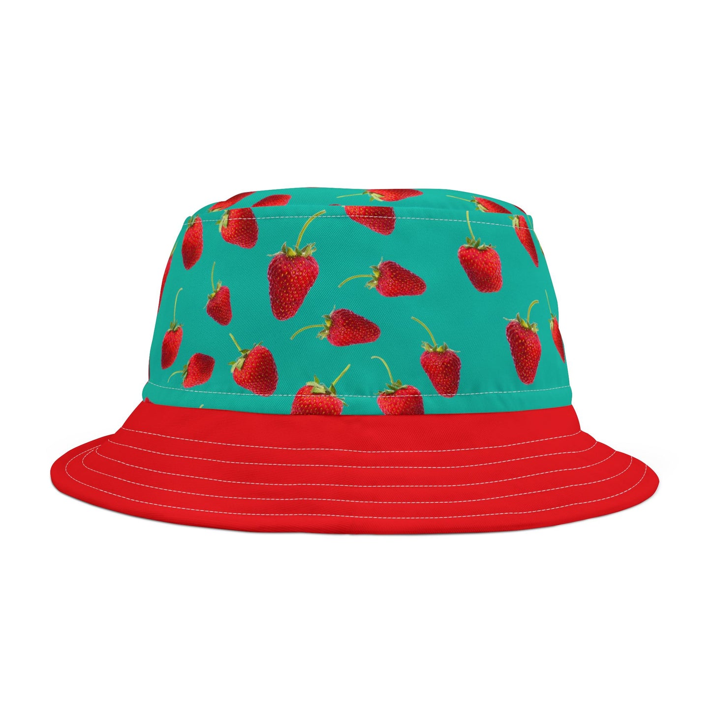 Strawberry Print Bucket Hat