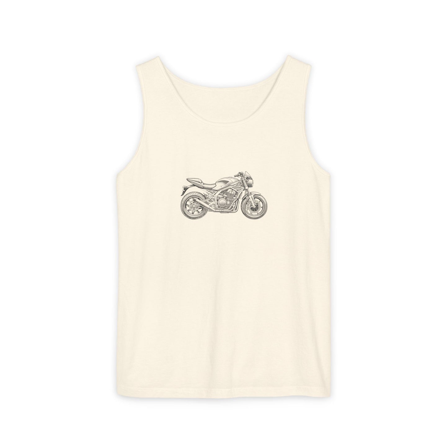 Motorcycle Lover's Unisex Garment-Dyed Tank Top, Biker Apparel, Casual Summer Shirt, Gift for Him or Her, Adorable Motorcycle Graphic, [...]