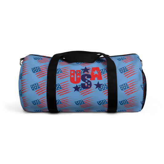 Patriotic Duffel Bag - USA Stars & Stripes Travel Bag, Gym Tote, Weekend Getaway Bag, Fitness Gear, Sporty Luggage