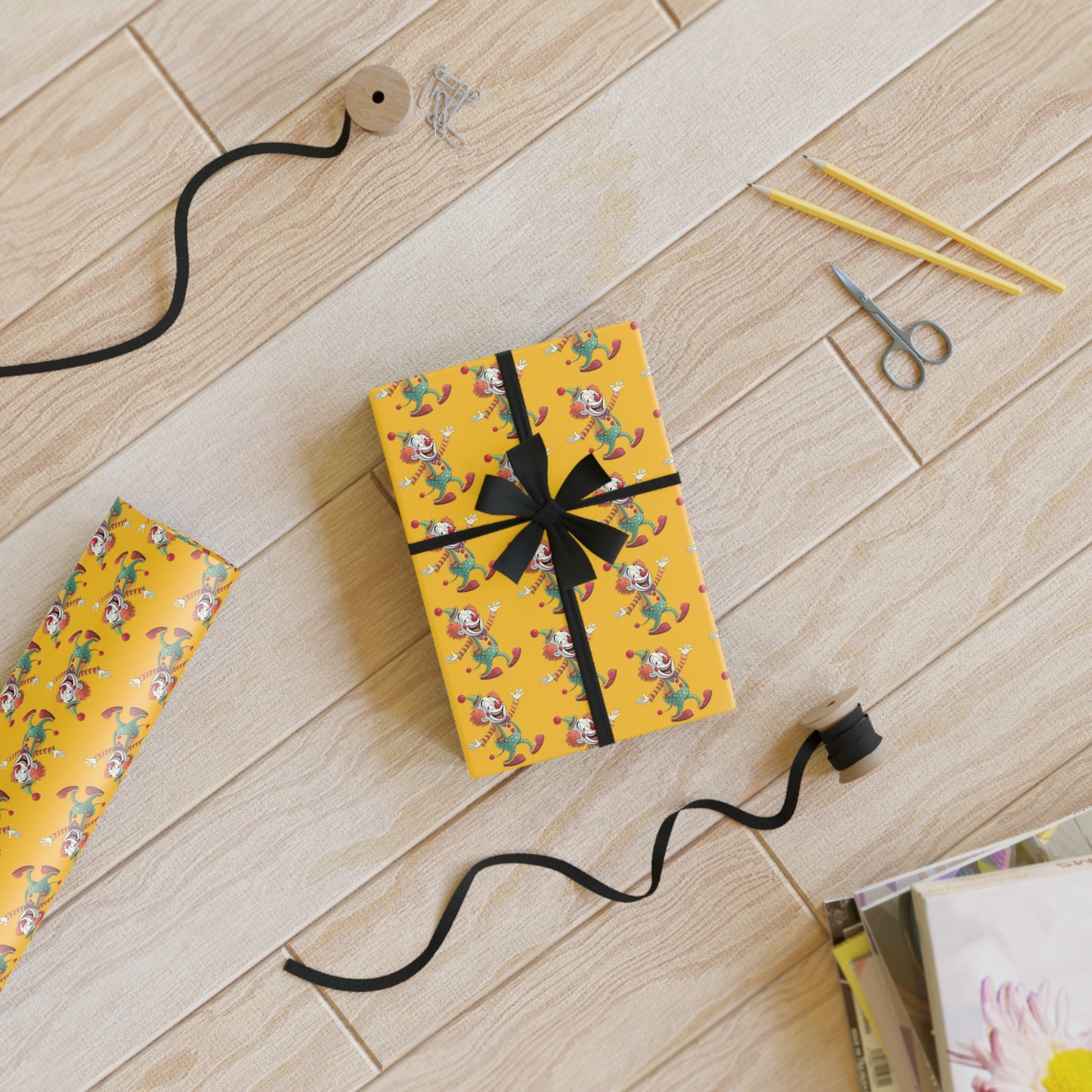 Brightly Animated Gift Wrapping Paper Roll, Birthday, Holiday, Party Decor, Present Wrap, Festive Gift Wrap