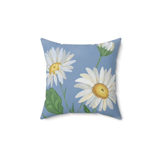 Daisy Floral Throw Pillow, Cozy Home Decor, Boho Chic Cushion,  Living Room Accent